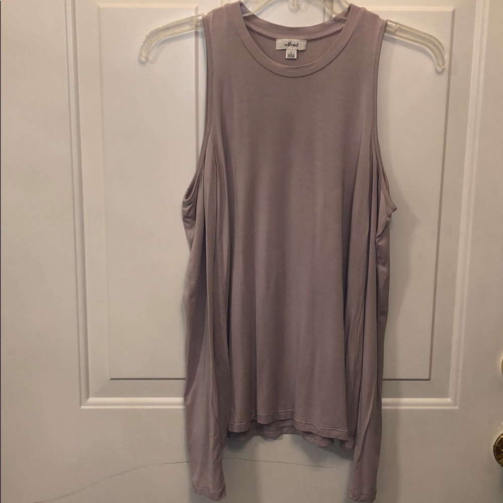 NWOT wilfred lavender open shoulder top